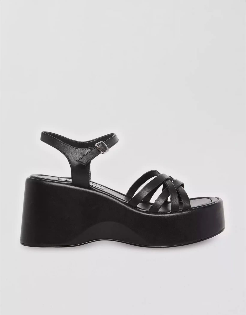 Compensées American Eagle Crazy30 Sandal Noir Femme | VNK-60436508